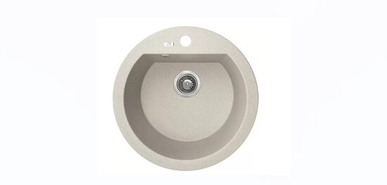 Laveo virtuves izl. Dafne apaļa ar maisītāja plauktu, d=51cm, bēša